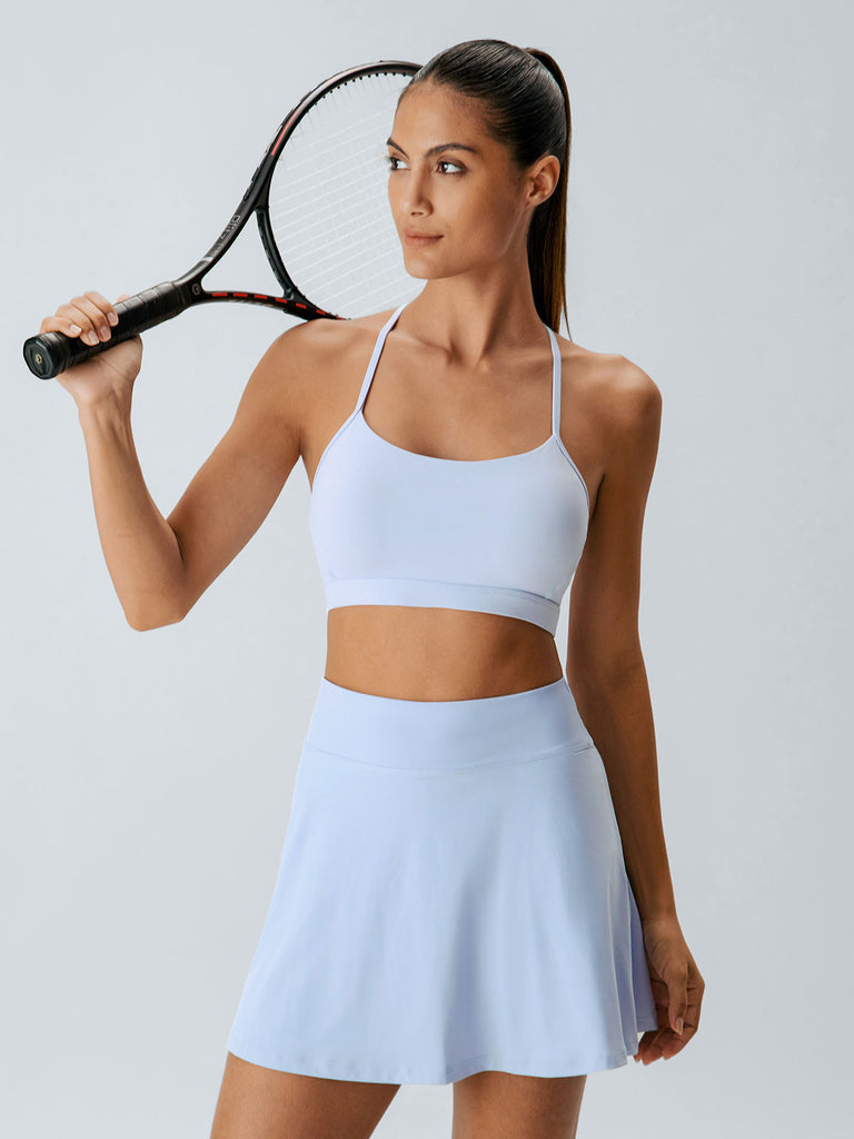 Women's Knitted Nylon YogaSports Bras Sustainable Yoga Tops - BERLOOK