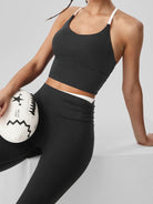 Women's Knitted Nylon Yoga Sports Bras Sustainable Yoga Tops - BERLOOK