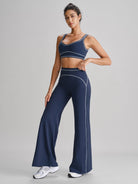 Women's Knitted Nylon Yoga Sports Bras Sustainable Yoga Tops - BERLOOK