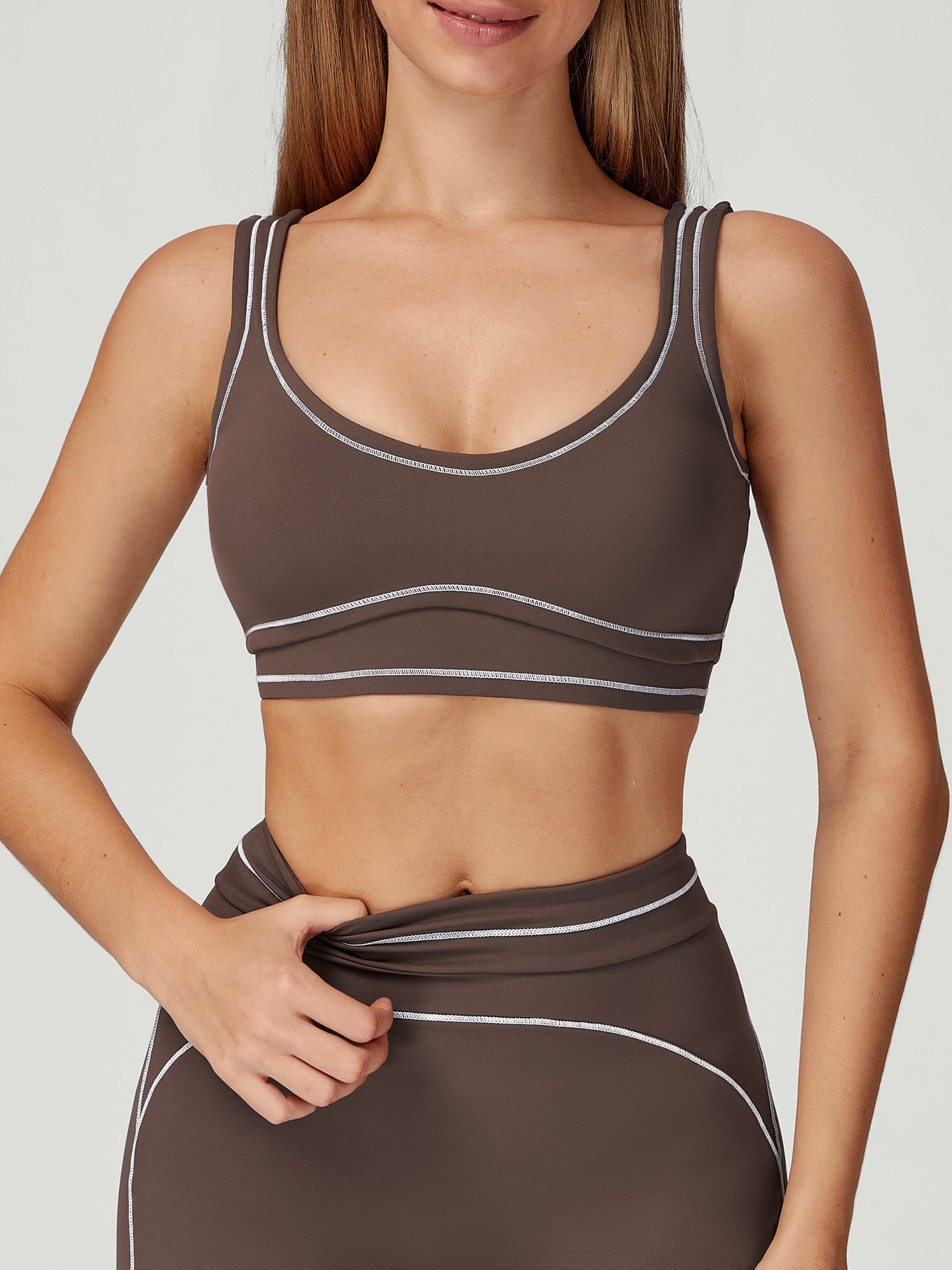 Women's Knitted Nylon Yoga Sports Bras Sustainable - BERLOOK