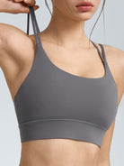Women's Knitted Nylon Yoga Sports Bras Sustainable Yoga Tops - BERLOOK