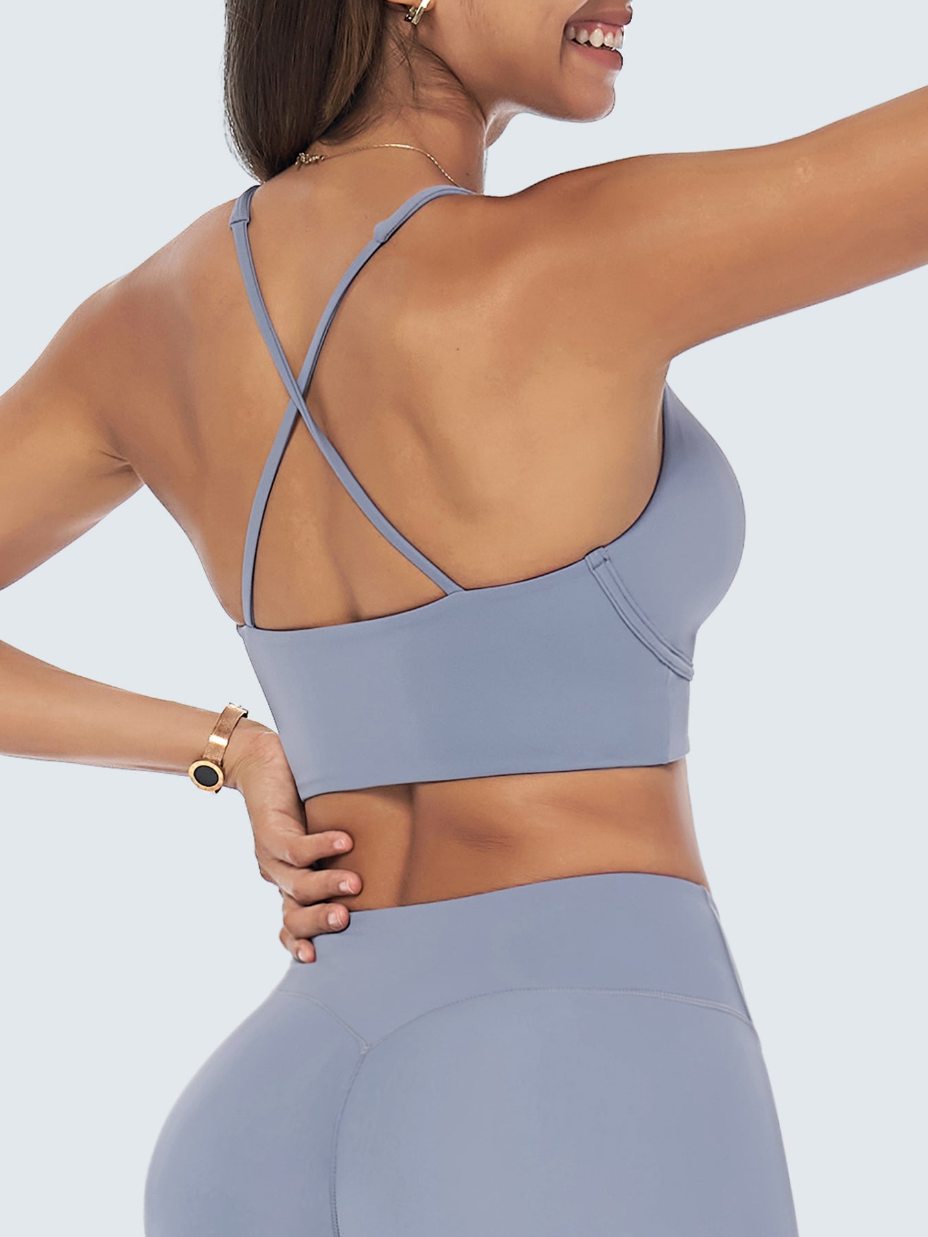 Women's Knitted Nylon Yoga Sports Bras Sustainable Yoga Tops - BERLOOK