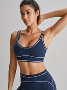Women's Knitted Nylon Yoga Sports Bras Sustainable Yoga Tops - BERLOOK