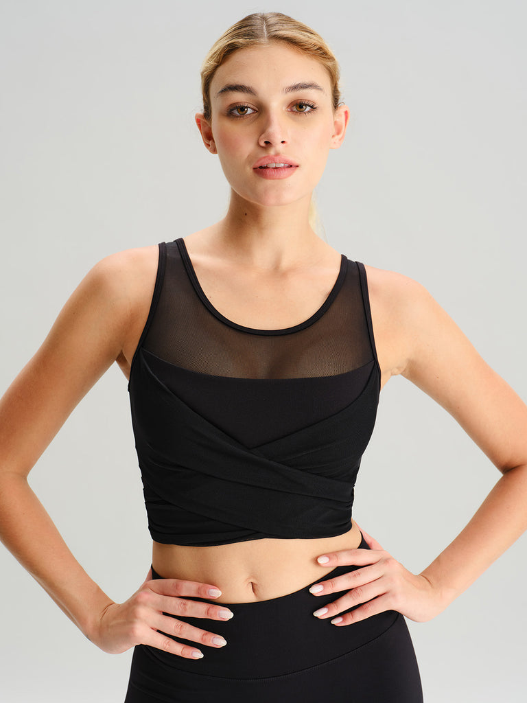 Women's Knitted Nylon Yoga Tank Top Sustainable Yoga Tops - BERLOOK