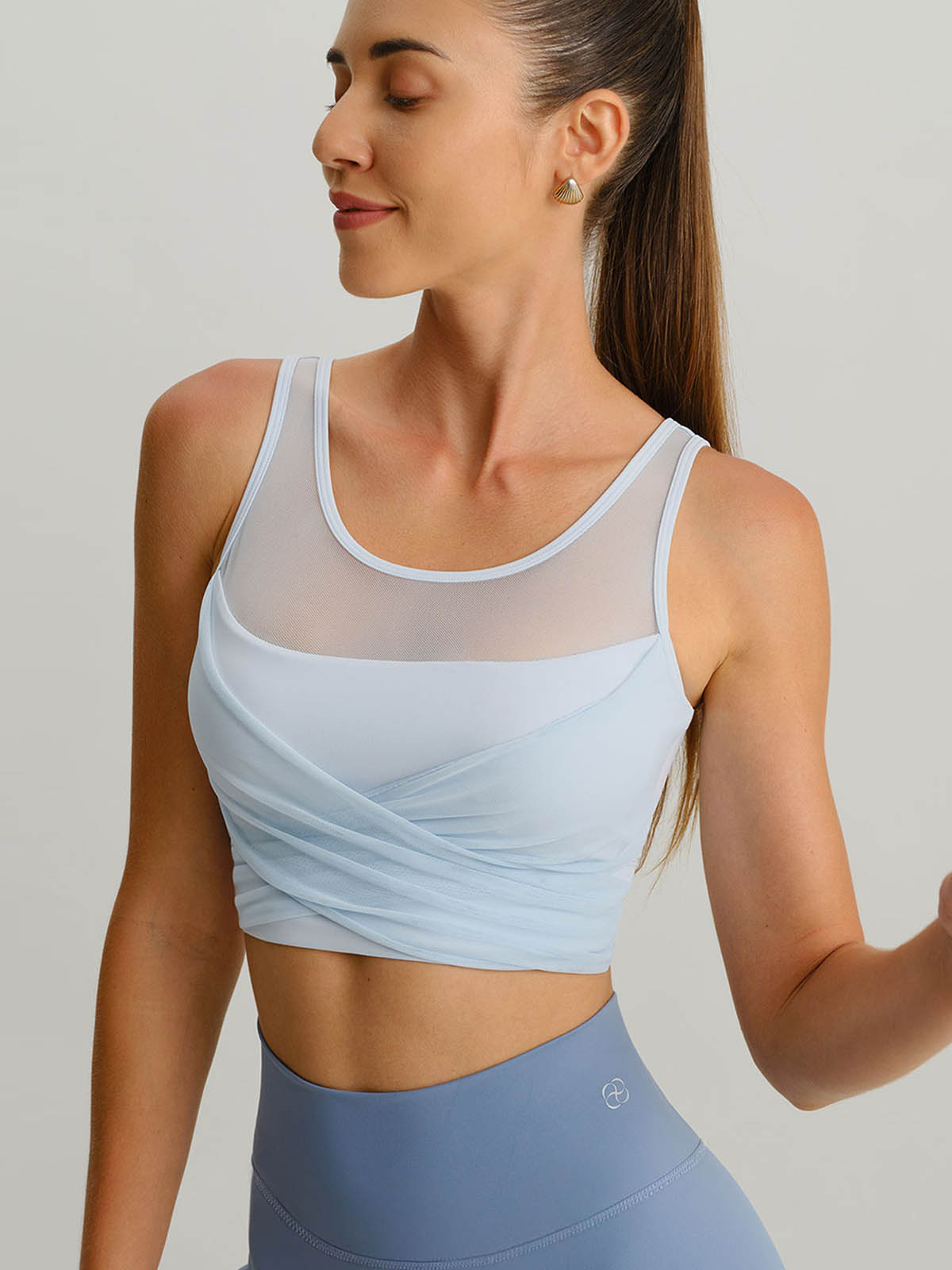 Women's Knitted Nylon Yoga Tank Top Sustainable Yoga Tops - BERLOOK