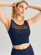 Women's Knitted Nylon Yoga Tank Top Sustainable Yoga Tops - BERLOOK