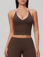 Women's Knitted Nylon Yoga Tank Top Sustainable - BERLOOK - 01