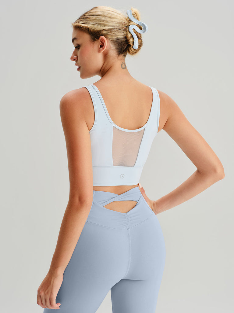 Women's Knitted Nylon Yoga Tank Top Sustainable Yoga Tops - BERLOOK