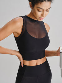 Women's Knitted Nylon Yoga Tank Top Sustainable Yoga Tops - BERLOOK