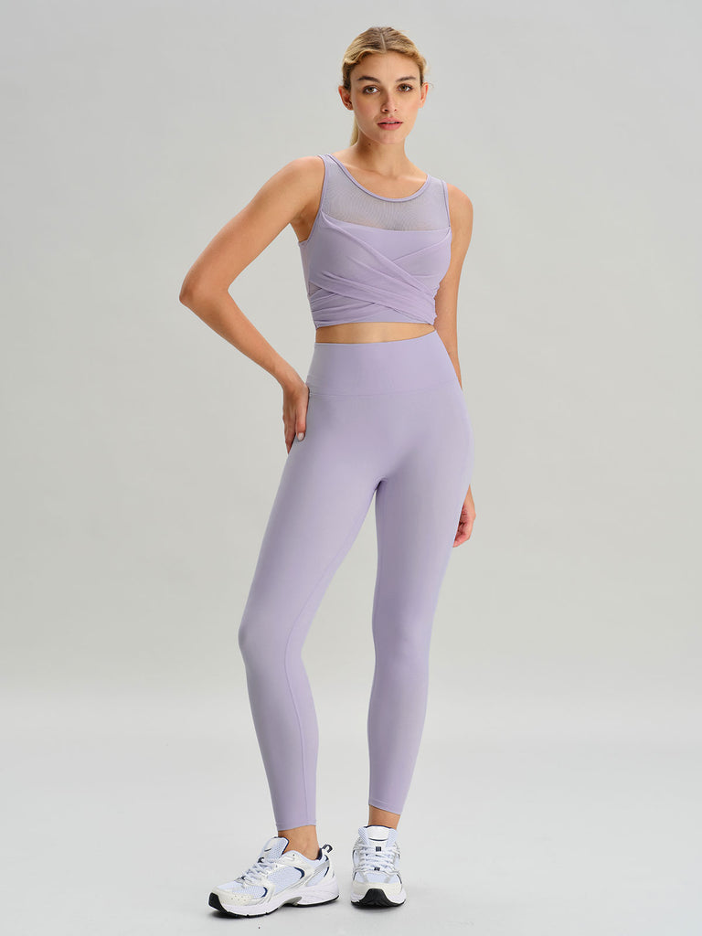 Women's Knitted Nylon Yoga Tank Top Sustainable Yoga Tops - BERLOOK