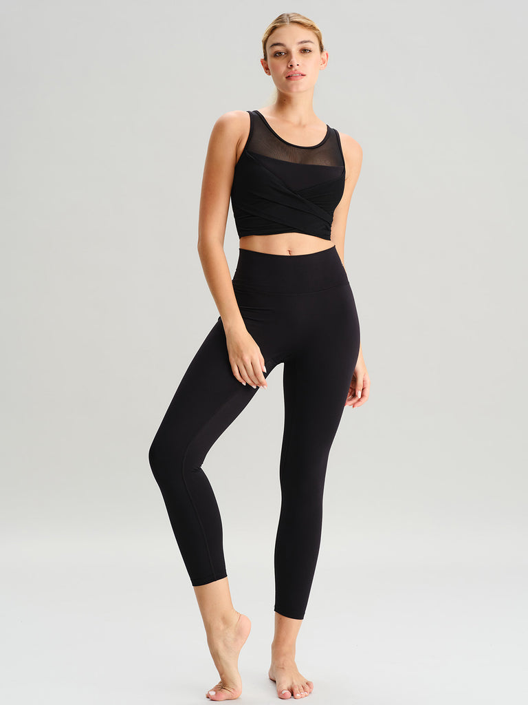 Women's Knitted Nylon Yoga Tank Top Sustainable Yoga Tops - BERLOOK
