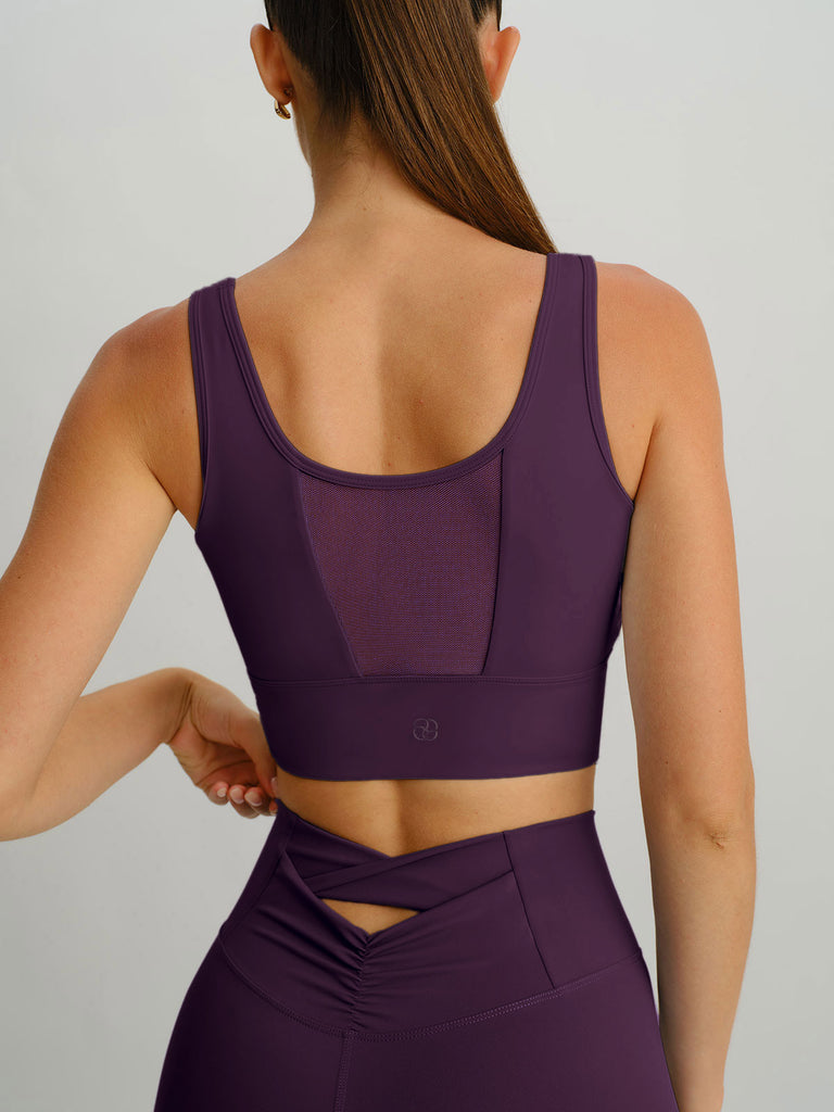 Women's Knitted Nylon Yoga Tank Top Sustainable Yoga Tops - BERLOOK