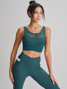 Women's Knitted Nylon Yoga Tank Top Sustainable Yoga Tops - BERLOOK