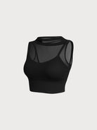 Women's Knitted Nylon Yoga Tank Top Sustainable Yoga Tops - BERLOOK