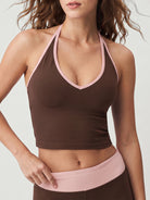 Women's Knitted Nylon Yoga Tank Top Sustainable - BERLOOK