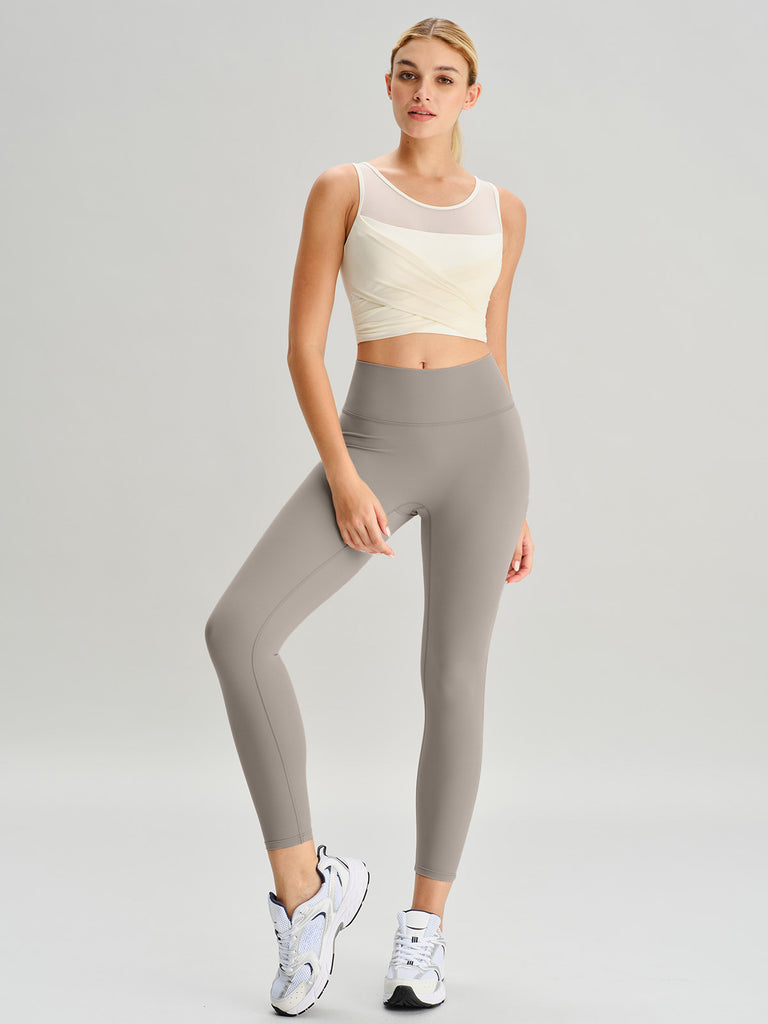 Women's Knitted Nylon Yoga Tank Top Sustainable Yoga Tops - BERLOOK