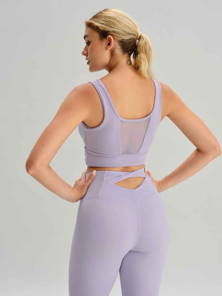 Women's Knitted Nylon Yoga Tank Top Sustainable Yoga Tops - BERLOOK