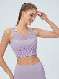 Women's Knitted Nylon Yoga Tank Top Sustainable Yoga Tops - BERLOOK