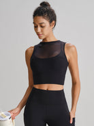 Women's Knitted Nylon Yoga Tank Top Sustainable Yoga Tops - BERLOOK
