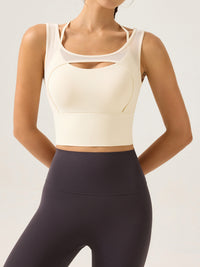 Women's Knitted Nylon Yoga Tank Top Sustainable Yoga Tops - BERLOOK