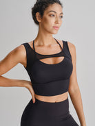 Women's Knitted Nylon Yoga Tank Top Sustainable Yoga Tops - BERLOOK