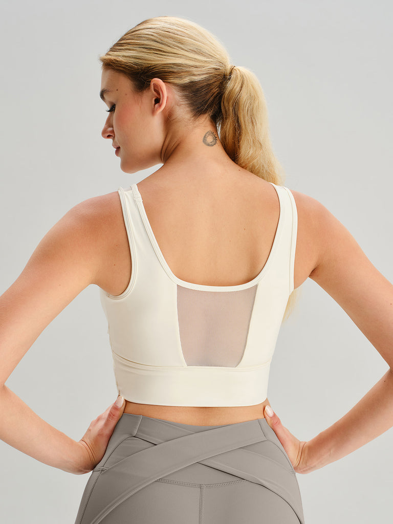 Women's Knitted Nylon Yoga Tank Top Sustainable Yoga Tops - BERLOOK
