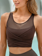 Women's Knitted Nylon Yoga Tank Top Sustainable Yoga Tops - BERLOOK