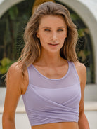 Women's Knitted Nylon Yoga Tank Top Sustainable Yoga Tops - BERLOOK
