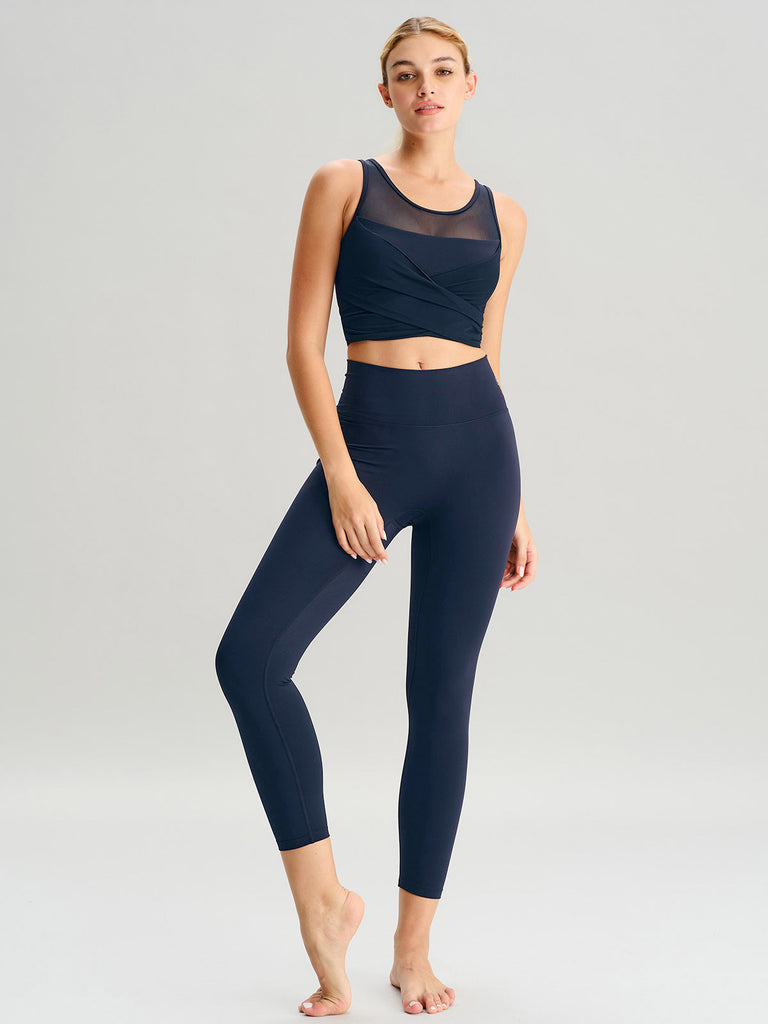 Women's Knitted Nylon Yoga Tank Top Sustainable Yoga Tops - BERLOOK