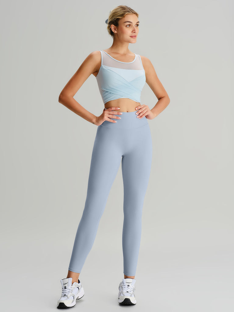 Women's Knitted Nylon Yoga Tank Top Sustainable Yoga Tops - BERLOOK