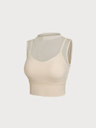 Women's Knitted Nylon Yoga Tank Tops Sustainable Yoga Tops - BERLOOK