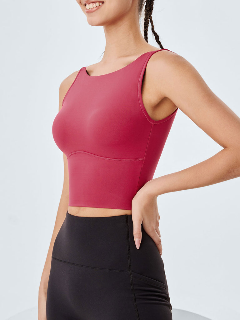 Women's Knitted Nylon Yoga Tank Tops Sustainable Yoga Tops - BERLOOK
