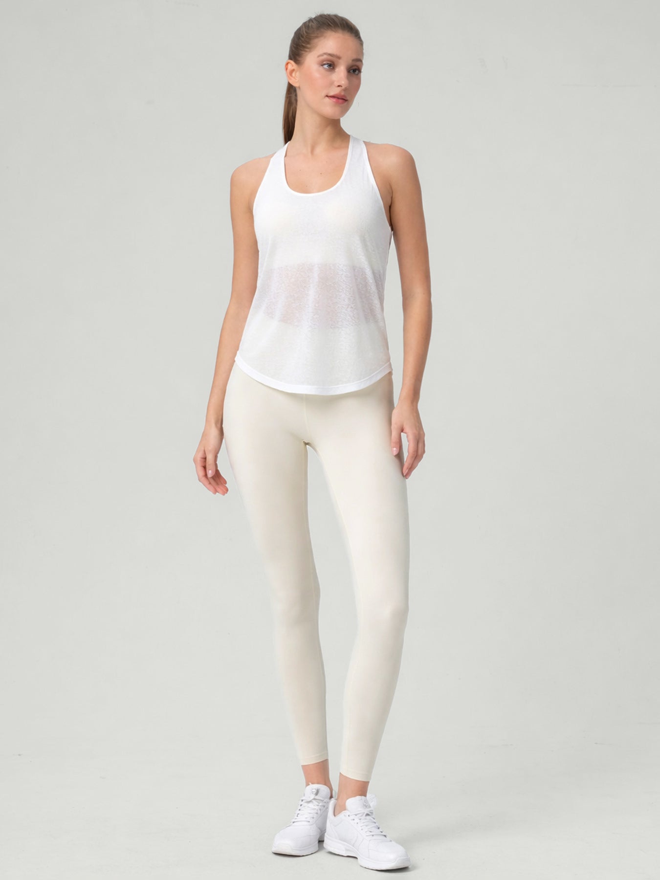 Women's Knitted Nylon Yoga Tank Tops Sustainable Yoga Tops - BERLOOK