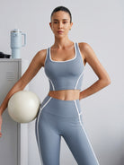 Women's Knitted Nylon Yoga Tank Tops Sustainable Yoga Tops - BERLOOK
