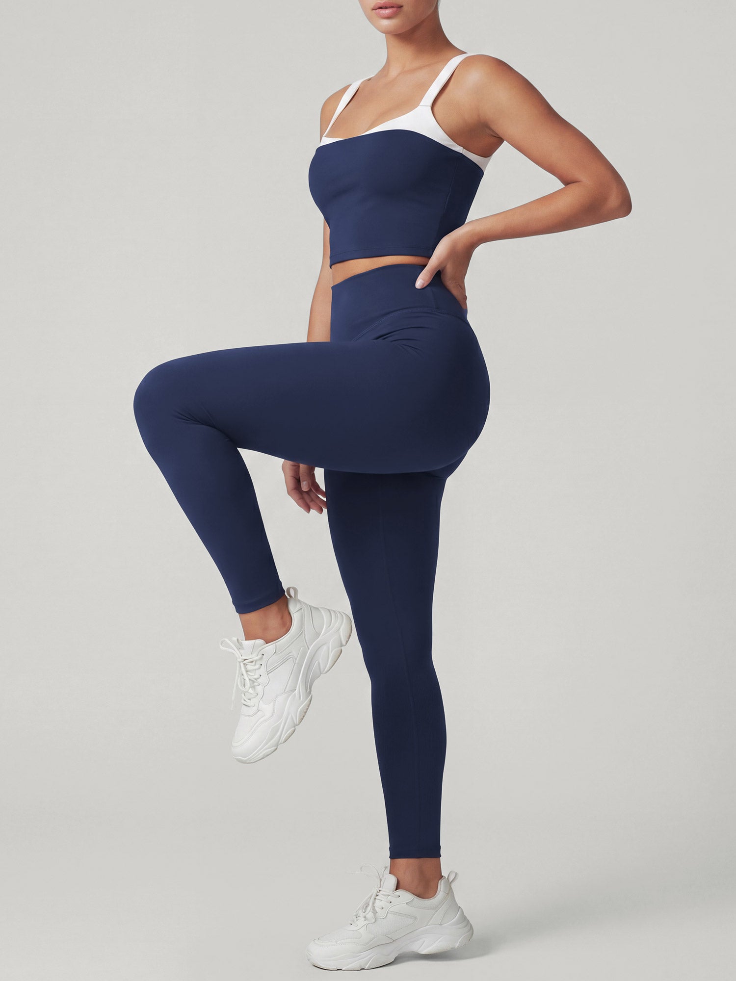 Women's Knitted Nylon Yoga Tank Tops Sustainable - BERLOOK - 03
