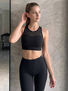 Women's Knitted Nylon Yoga Tank Tops Sustainable Yoga Tops - BERLOOK