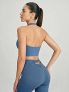 Women's Knitted Nylon Yoga Tank Tops Sustainable Yoga Tops - BERLOOK