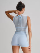 Women's Knitted Nylon Yoga Tank Tops Sustainable Yoga Tops - BERLOOK