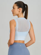 Women's Knitted Nylon Yoga Tank Tops Sustainable Yoga Tops - BERLOOK