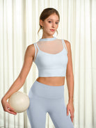 Women's Knitted Nylon Yoga Tank Tops Sustainable Yoga Tops - BERLOOK