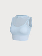 Women's Knitted Nylon Yoga Tank Tops Sustainable Yoga Tops - BERLOOK