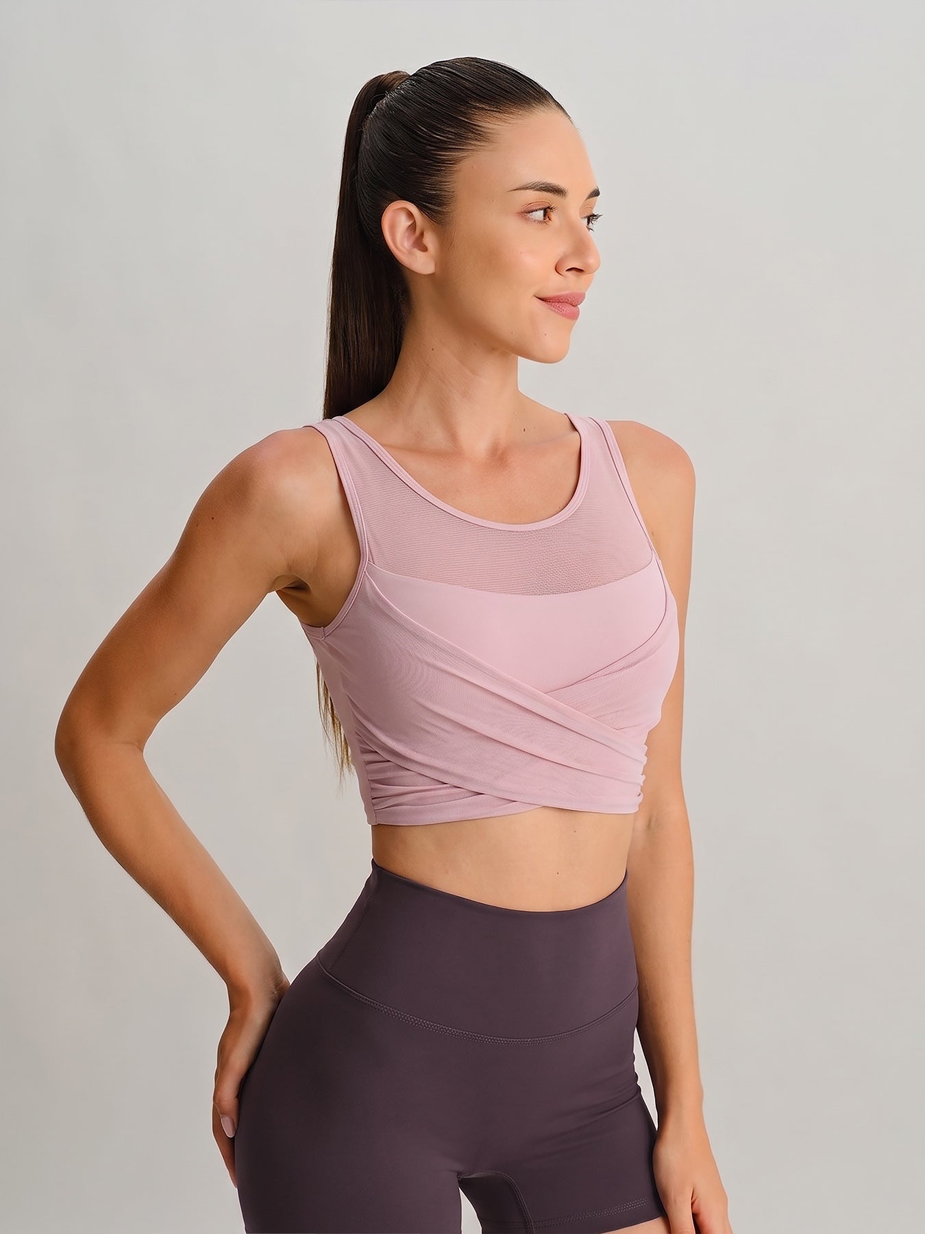 Women's Knitted Nylon Yoga Tank Tops Sustainable Yoga Tops - BERLOOK