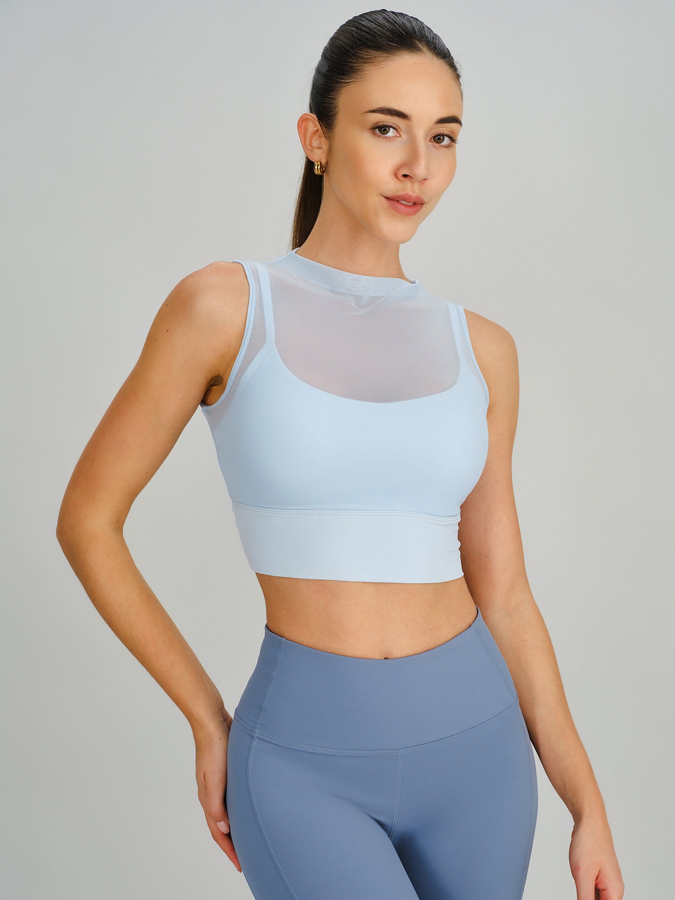 Women's Knitted Nylon Yoga Tank Tops Sustainable Yoga Tops - BERLOOK
