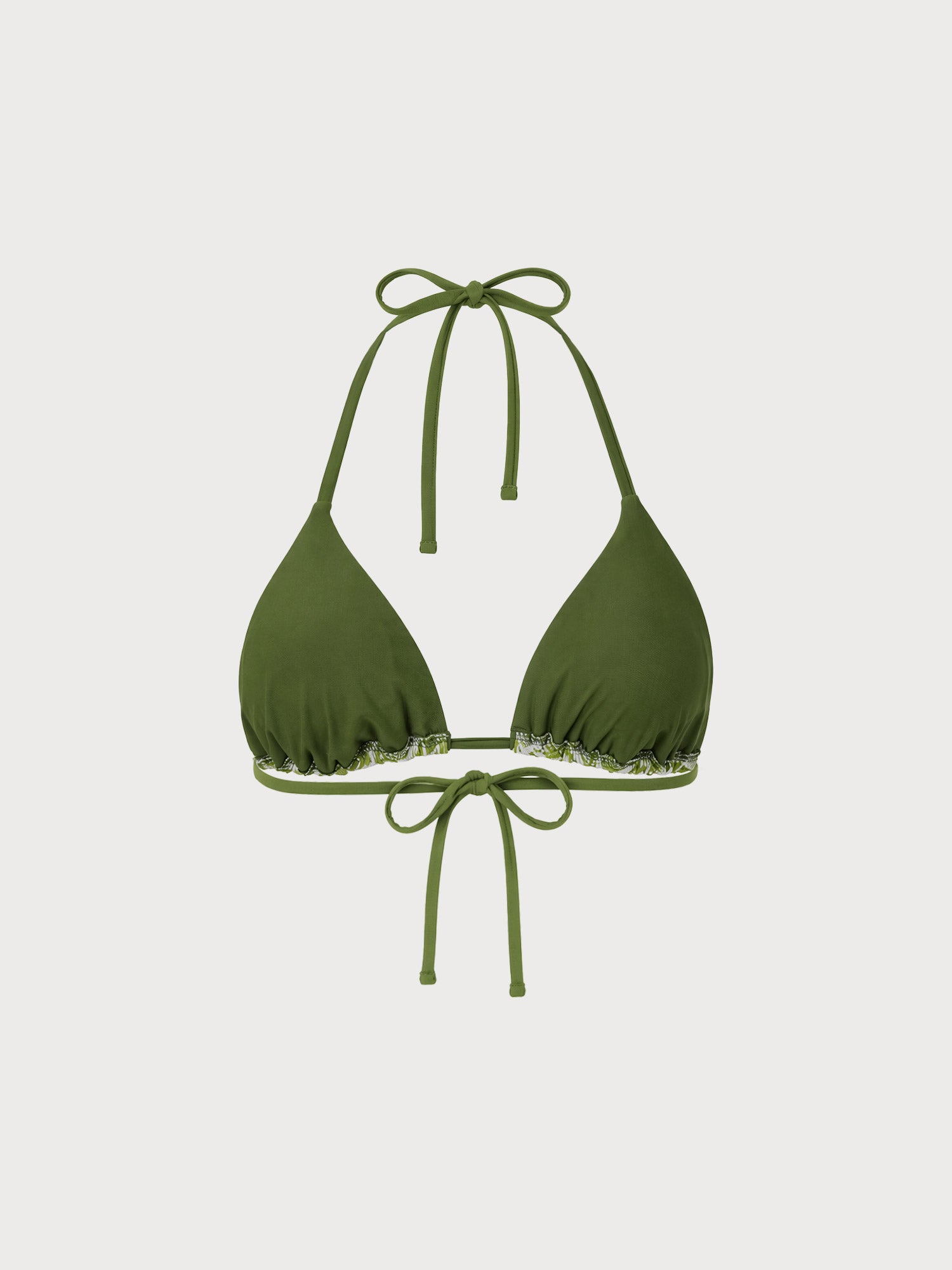 Women's Knitted Polyester Blend Bikini Top Sustainable Bikinis - BERLOOK