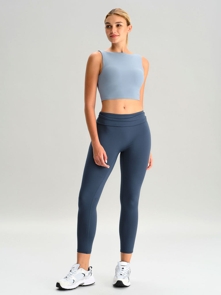 Women's Knitted Polyester Leggings Sustainable Yoga Bottoms - BERLOOK