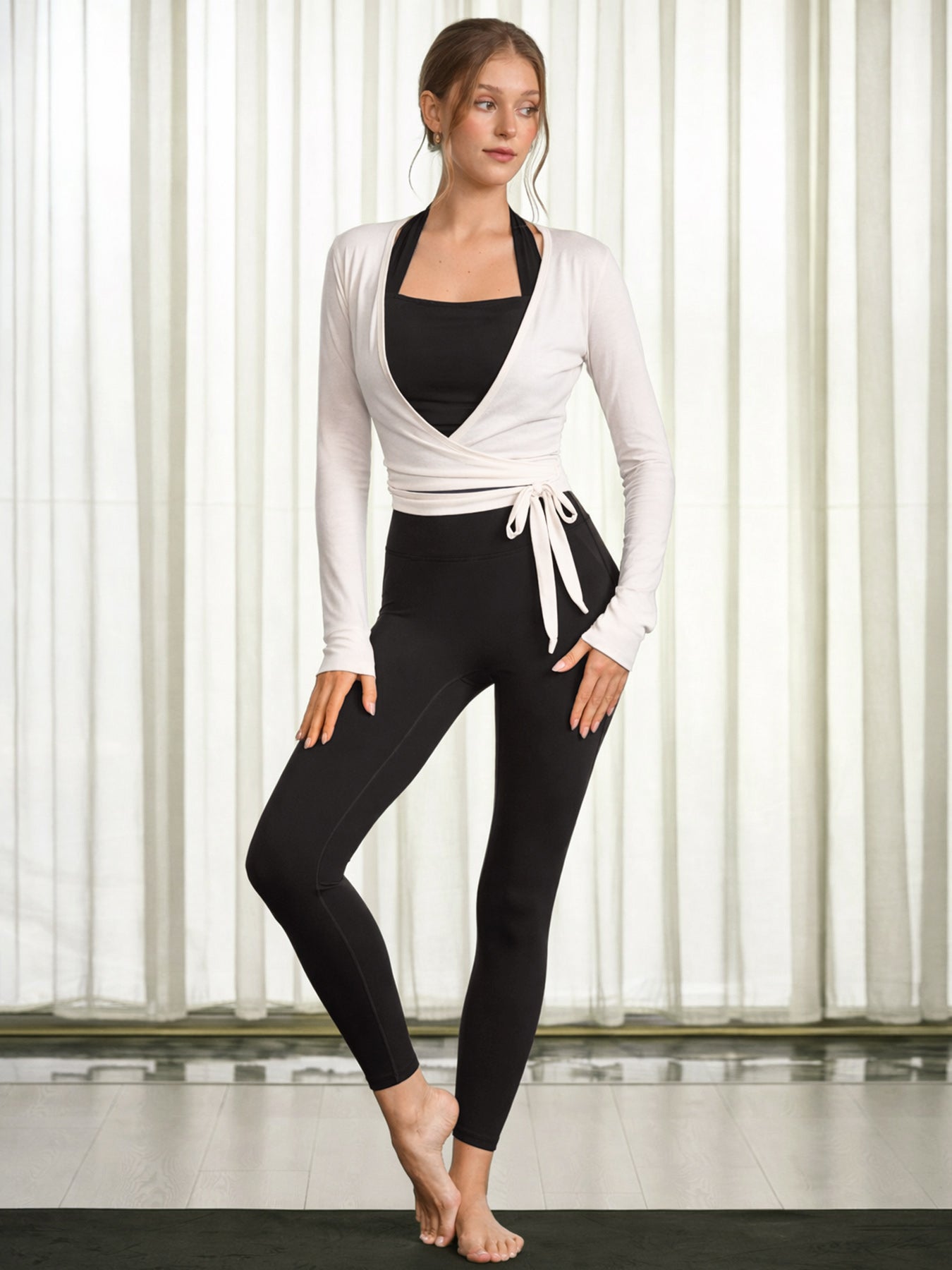 Women's Knitted Polyester Sports Jacket Sustainable Yoga Tops - BERLOOK