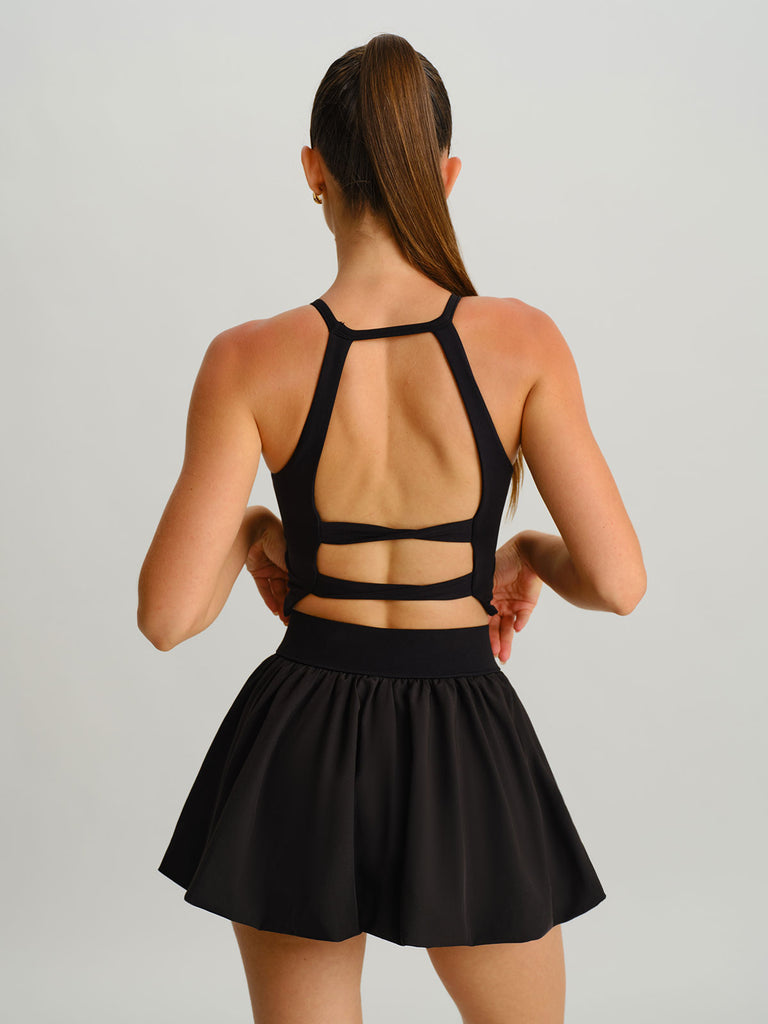 Women's Knitted Polyester Sports Skirt Sustainable Yoga Bottoms - BERLOOK