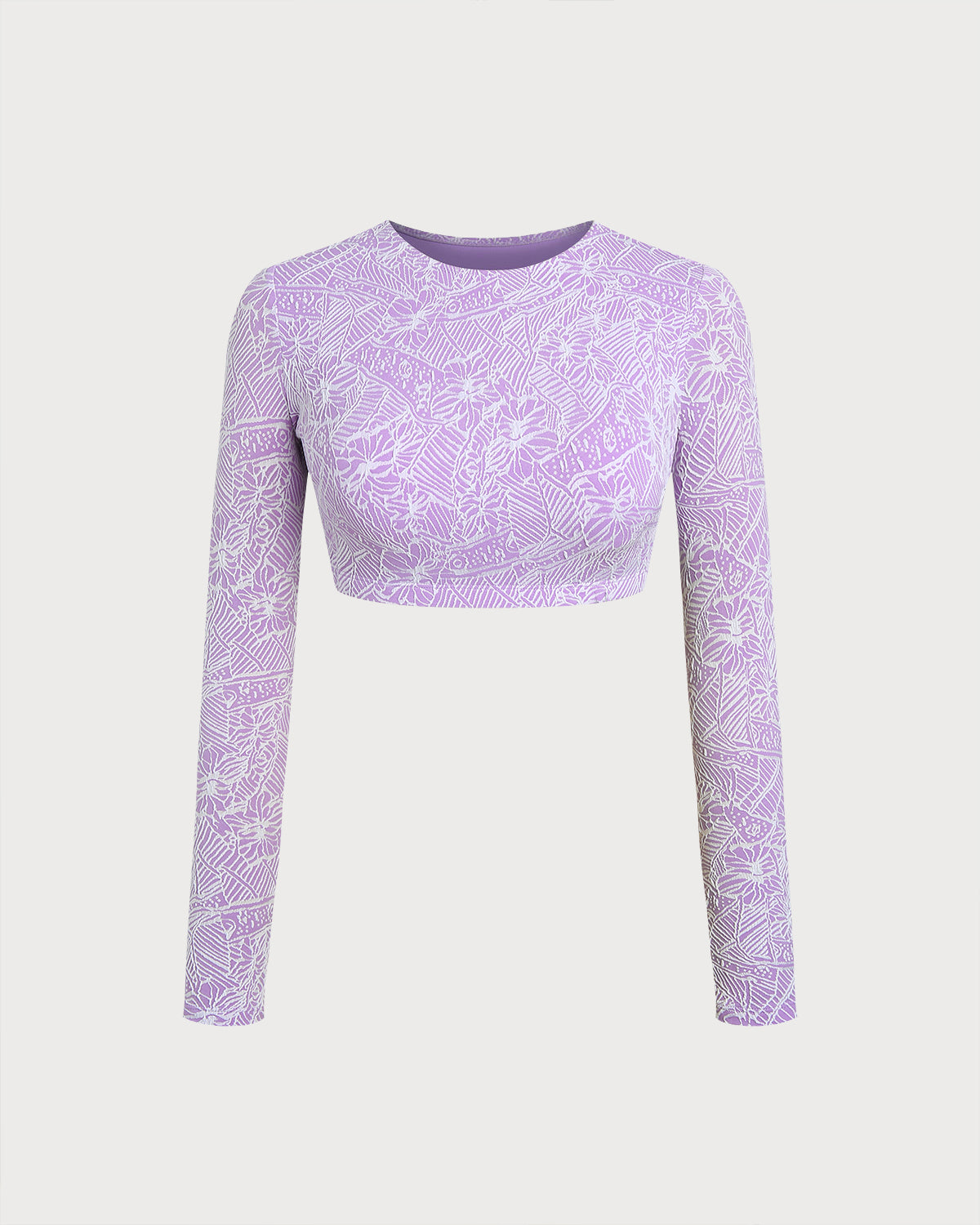 Women's Knitted Polyester Surfing Tops Purple Sustainable Surfing Clothes - BERLOOK