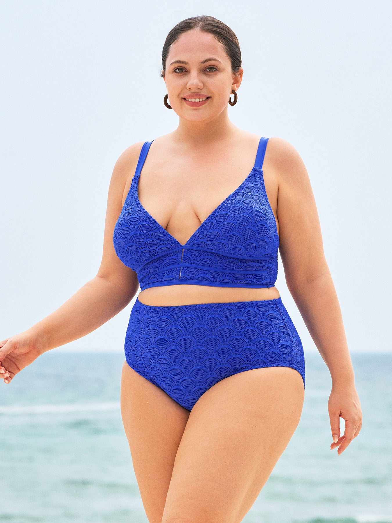 Women's Knitted Polyester Tankini Bottom Sustainable Plus Size Tankinis - BERLOOK