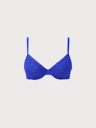 Women's Knitted Polyester Tankini Top Blue Sustainable - BERLOOK